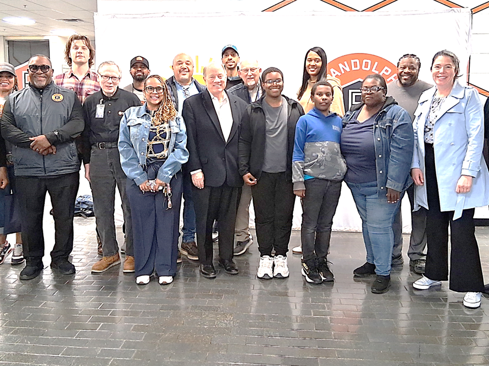  Staff and Deputy Superintendent Alycia Meriweather pictured with Mayor Duggan